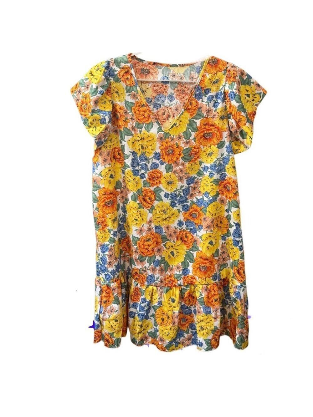 SHEIN Women’s Popping with Color Floral Dress Size Medium